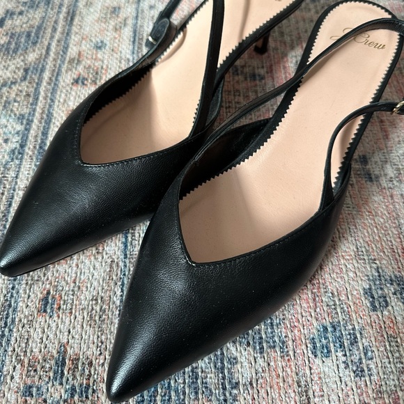 J. Crew Classic Black Pointed Heels - Picture 2 of 3